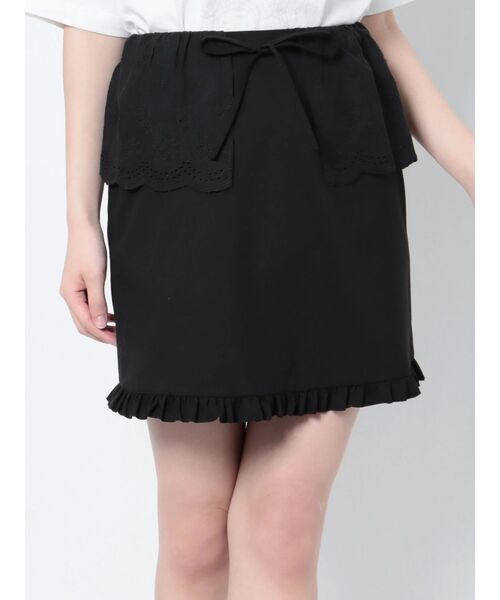 merry jenny（メリージェニー）の「レースフラップミニスカート（スカート・レディース・ブルー/ブラック/アイボリー・FREE）」の18枚目の写真