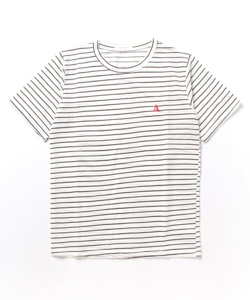 Isn't She?（イズントシー）の「ボーダー刺繍ロゴTシャツ（Tシャツ/カットソー・レディース・ブラック/レッド/ブルー・FREE）」の15枚目の写真
