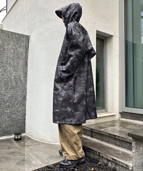 minsobi（ミンソビ）の「3color オーバーサイズレインコート（ナイロンジャケット・メンズ・チェック/ブラック/ベージュ・FREE）」の5枚目の写真
