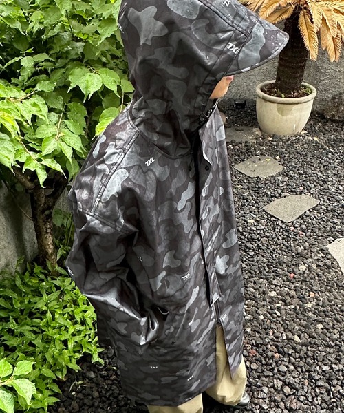 minsobi（ミンソビ）の「3color オーバーサイズレインコート（ナイロンジャケット・メンズ・チェック/ブラック/ベージュ・FREE）」の8枚目の写真