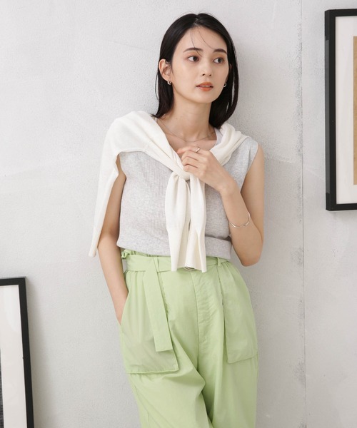 LB.04/前後2way多ボタンノースリーブニット