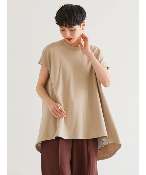 AMERICAN HOLIC（アメリカンホリック）の「バック異素材ドットボタンカットプルオーバー（Tシャツ/カットソー・レディース・チャコールグレー/グレイッシュベージュ/オフホワイト・L/M）」の11枚目の写真