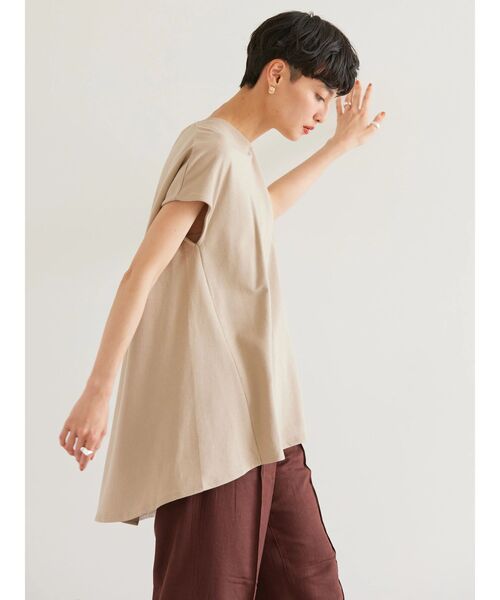 AMERICAN HOLIC（アメリカンホリック）の「バック異素材ドットボタンカットプルオーバー（Tシャツ/カットソー・レディース・チャコールグレー/グレイッシュベージュ/オフホワイト・L/M）」の12枚目の写真