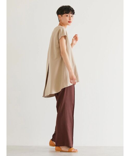 AMERICAN HOLIC（アメリカンホリック）の「バック異素材ドットボタンカットプルオーバー（Tシャツ/カットソー・レディース・チャコールグレー/グレイッシュベージュ/オフホワイト・L/M）」の15枚目の写真