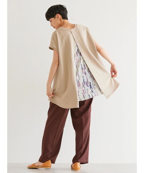 AMERICAN HOLIC（アメリカンホリック）の「バック異素材ドットボタンカットプルオーバー（Tシャツ/カットソー・レディース・チャコールグレー/グレイッシュベージュ/オフホワイト・L/M）」の16枚目の写真