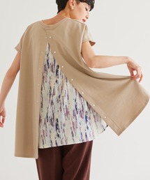 AMERICAN HOLIC | バック異素材ドットボタンカットプルオーバー(Tシャツ/カットソー)