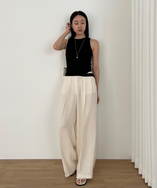 Didot.showroom（ディドット ショールーム）の「ローホールアメスリタンクトップ（タンクトップ・レディース・ホワイト/ブラック/ヘザーグレー・FREE）」の12枚目の写真