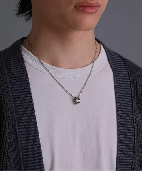 限定展開】“LH-1”ロゴダブルリングネックレス/サージカルステンレス