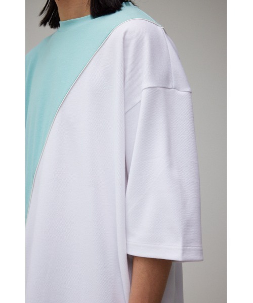 AZUL by moussy(アズールバイマウジー)の「BI-COLOR BIAS TOPS/バイカラーバイアストップス(Tシャツ/カットソー・メンズ・ホワイト系その他/ブラック系その他/ブルー系その他2・FREE)」の12枚目の写真