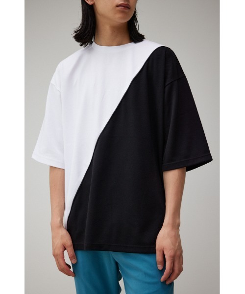AZUL by moussy(アズールバイマウジー)の「BI-COLOR BIAS TOPS/バイカラーバイアストップス(Tシャツ/カットソー・メンズ・ホワイト系その他/ブラック系その他/ブルー系その他2・FREE)」の15枚目の写真