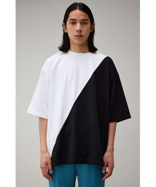 AZUL by moussy(アズールバイマウジー)の「BI-COLOR BIAS TOPS/バイカラーバイアストップス(Tシャツ/カットソー・メンズ・ホワイト系その他/ブラック系その他/ブルー系その他2・FREE)」の18枚目の写真