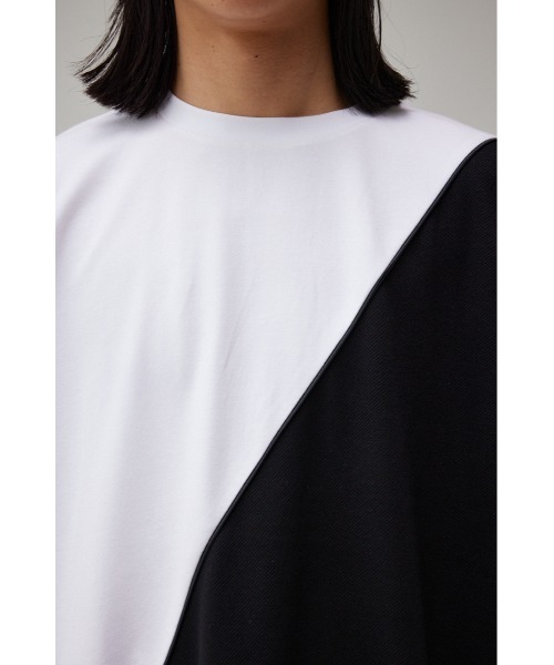 AZUL by moussy(アズールバイマウジー)の「BI-COLOR BIAS TOPS/バイカラーバイアストップス(Tシャツ/カットソー・メンズ・ホワイト系その他/ブラック系その他/ブルー系その他2・FREE)」の21枚目の写真