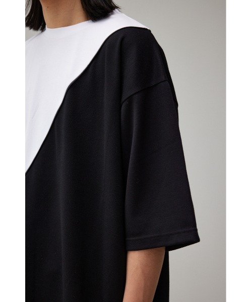 AZUL by moussy(アズールバイマウジー)の「BI-COLOR BIAS TOPS/バイカラーバイアストップス(Tシャツ/カットソー・メンズ・ホワイト系その他/ブラック系その他/ブルー系その他2・FREE)」の22枚目の写真