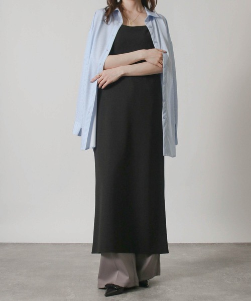 Social GIRL（ソーシャルガール）の「キャミソールロングワンピース（ワンピース・レディース・モカ/ブラック/カーキ・L/M/S）」の8枚目の写真