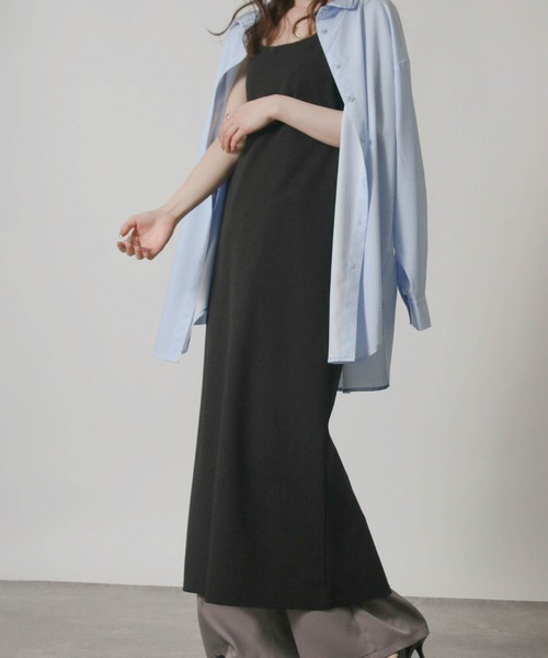 Social GIRL（ソーシャルガール）の「キャミソールロングワンピース（ワンピース・レディース・モカ/ブラック/カーキ・L/M/S）」の9枚目の写真