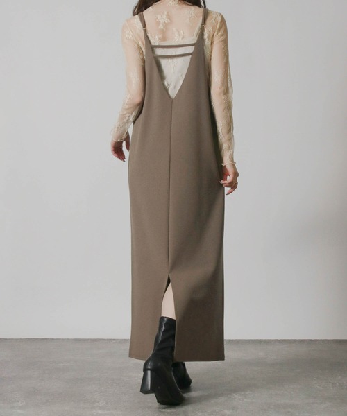 Social GIRL（ソーシャルガール）の「キャミソールロングワンピース（ワンピース・レディース・モカ/ブラック/カーキ・L/M/S）」の13枚目の写真