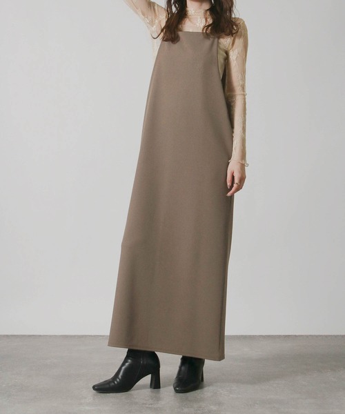 Social GIRL（ソーシャルガール）の「キャミソールロングワンピース（ワンピース・レディース・モカ/ブラック/カーキ・L/M/S）」の14枚目の写真