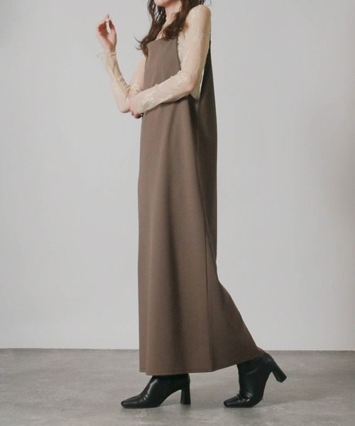 Social GIRL（ソーシャルガール）の「キャミソールロングワンピース（ワンピース・レディース・モカ/ブラック/カーキ・L/M/S）」の15枚目の写真