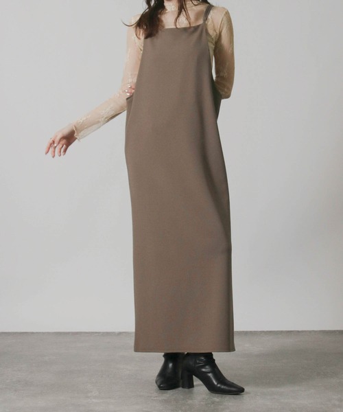 Social GIRL（ソーシャルガール）の「キャミソールロングワンピース（ワンピース・レディース・モカ/ブラック/カーキ・L/M/S）」の17枚目の写真