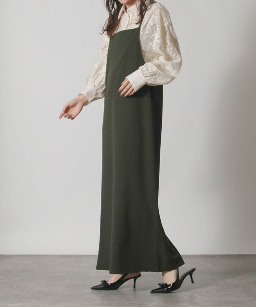 Social GIRL（ソーシャルガール）の「キャミソールロングワンピース（ワンピース・レディース・モカ/ブラック/カーキ・L/M/S）」の18枚目の写真