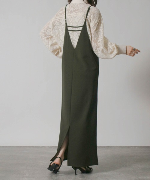 Social GIRL（ソーシャルガール）の「キャミソールロングワンピース（ワンピース・レディース・モカ/ブラック/カーキ・L/M/S）」の20枚目の写真