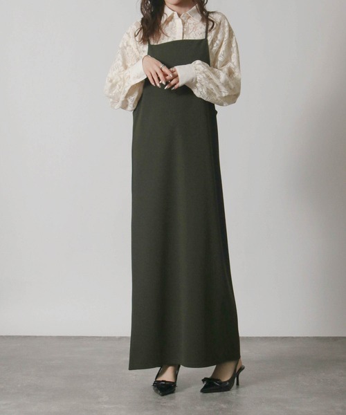 Social GIRL（ソーシャルガール）の「キャミソールロングワンピース（ワンピース・レディース・モカ/ブラック/カーキ・L/M/S）」の21枚目の写真