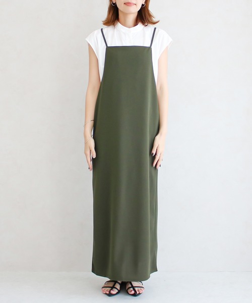 Social GIRL（ソーシャルガール）の「キャミソールロングワンピース（ワンピース・レディース・モカ/ブラック/カーキ・L/M/S）」の5枚目の写真