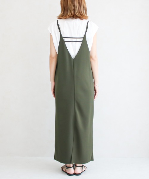 Social GIRL（ソーシャルガール）の「キャミソールロングワンピース（ワンピース・レディース・モカ/ブラック/カーキ・L/M/S）」の6枚目の写真
