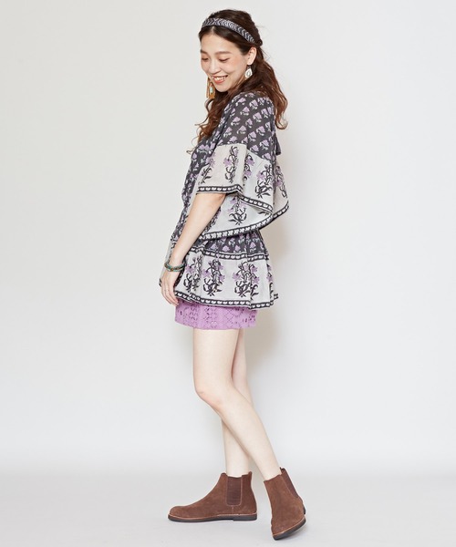 チャイハネ(チャイハネ)の「【チャイハネ】シフリアショートパンツ(その他パンツ・レディース・パープル/ホワイト/ターコイズブルー・FREE)」の10枚目の写真