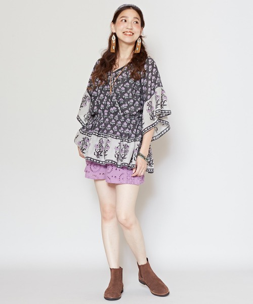 チャイハネ(チャイハネ)の「【チャイハネ】シフリアショートパンツ(その他パンツ・レディース・パープル/ホワイト/ターコイズブルー・FREE)」の12枚目の写真