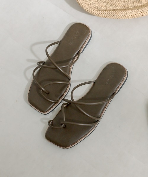 PUAL CE CIN（ピュアルセシン）の「ナローストリングサンダル（サンダル・レディース・グレー系その他/ブラウン系その他・LARGE/MEDIUM）」の3枚目の写真