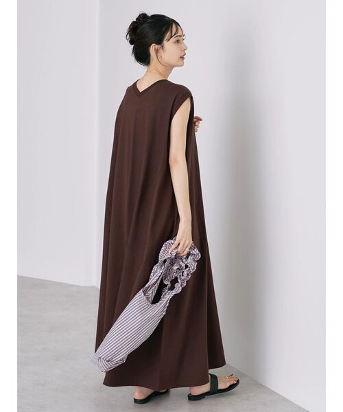 【美品】ヌキテパ ボタニカル ノースリーブ ワンピース フレアワンピース 美品】ヌキテパ ボタニカル ノースリーブワンピース フレア