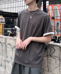 Figments | リバーシブルスリーブ刺繍ロゴT(Tシャツ/カットソー)