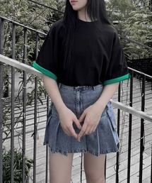 Figments | リバーシブルスリーブ刺繍ロゴＴ(Tシャツ/カットソー)
