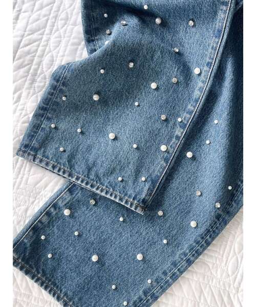 CALNAMUR（カルナムール）の「ビジューストレートデニムパンツ（デニムパンツ・レディース・ブルー・SMALL/MEDIUM）」の21枚目の写真