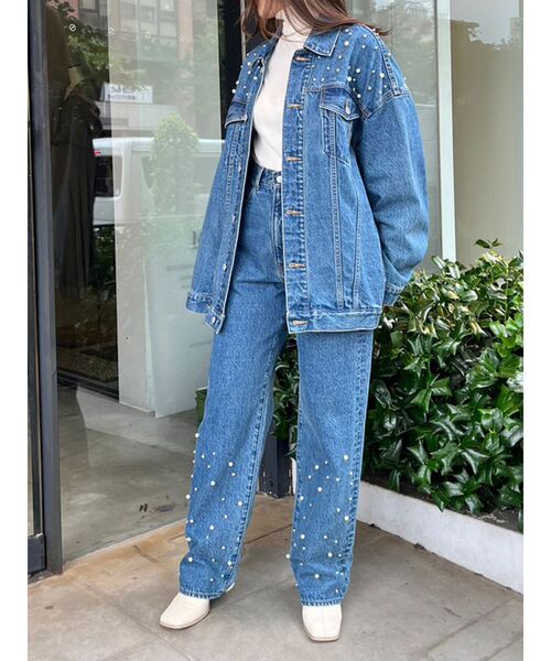 CALNAMUR（カルナムール）の「ビジューストレートデニムパンツ（デニムパンツ・レディース・ブルー・SMALL/MEDIUM）」の17枚目の写真