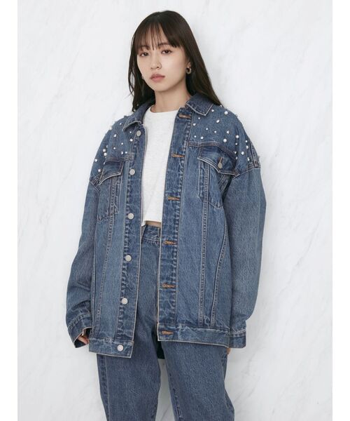 CALNAMUR（カルナムール）の「ビジューストレートデニムパンツ（デニムパンツ・レディース・ブルー・SMALL/MEDIUM）」の18枚目の写真