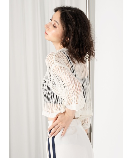 Adoon plain（アドーンプレーン）の「メッシュニット（ニット/セーター