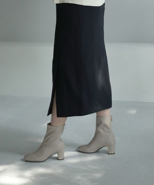 JELLY BEANS（ジェリービーンズ）の「メタルラインヒールショートストレッチブーツ(217-20292)JELLY BEANS(ジェリービーンズ)（ブーツ・レディース・ブラック/アイボリー/ブラック系・L/M/S）」の18枚目の写真