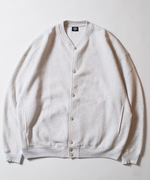 FREAK'S STORE(フリークスストア)の「限定展開 ビッグシルエット スウェット スナップカーディガン/裏起毛(カーディガン/ボレロ・メンズ・オリーブ/ブラック/グレイッシュベージュ/ネイビー/アッシュグレー・MEDIUM/X-LARGE/LARGE/SMALL)」の12枚目の写真