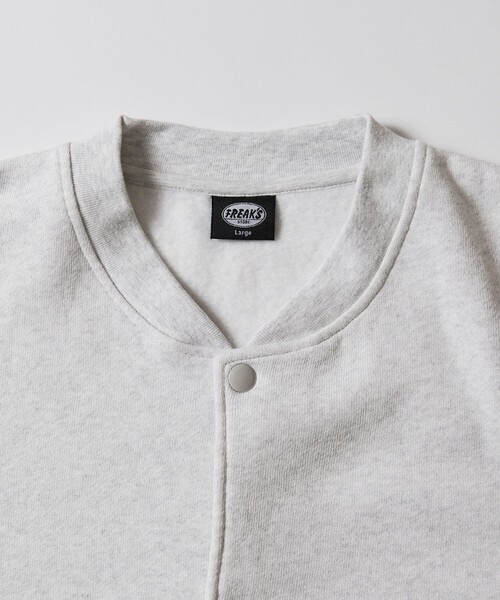 FREAK'S STORE(フリークスストア)の「限定展開 ビッグシルエット スウェット スナップカーディガン/裏起毛(カーディガン/ボレロ・メンズ・オリーブ/ブラック/グレイッシュベージュ/ネイビー/アッシュグレー・MEDIUM/X-LARGE/LARGE/SMALL)」の13枚目の写真