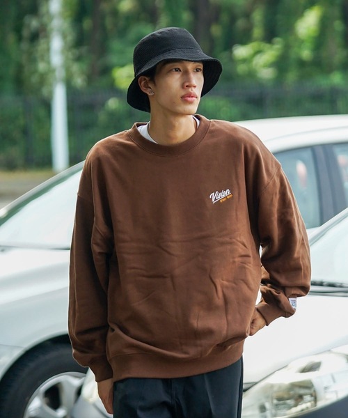 VISION STREET WEAR(ヴィジョンストリートウェア)の「【VISION STREET WEAR/ビジョンストリートウェア】 バックプリント バック刺繍 裏毛 クルーネック トレーナー スウェット(スウェット・メンズ・ブラック/杢グレー/ブルー/ブラウン・MEDIUM/LARGE/X-LARGE)」の4枚目の写真
