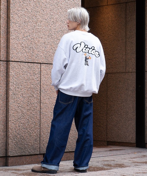 VISION STREET WEAR(ヴィジョンストリートウェア)の「【VISION STREET WEAR/ビジョンストリートウェア】 バックプリント バック刺繍 裏毛 クルーネック トレーナー スウェット(スウェット・メンズ・ブラック/杢グレー/ブルー/ブラウン・MEDIUM/LARGE/X-LARGE)」の18枚目の写真