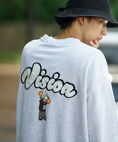 VISION STREET WEAR(ヴィジョンストリートウェア)の「【VISION STREET WEAR/ビジョンストリートウェア】 バックプリント バック刺繍 裏毛 クルーネック トレーナー スウェット(スウェット・メンズ・ブラック/杢グレー/ブルー/ブラウン・MEDIUM/LARGE/X-LARGE)」の13枚目の写真