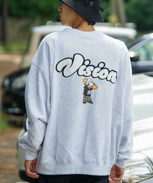 VISION STREET WEAR(ヴィジョンストリートウェア)の「【VISION STREET WEAR/ビジョンストリートウェア】 バックプリント バック刺繍 裏毛 クルーネック トレーナー スウェット(スウェット・メンズ・ブラック/杢グレー/ブルー/ブラウン・MEDIUM/LARGE/X-LARGE)」の12枚目の写真