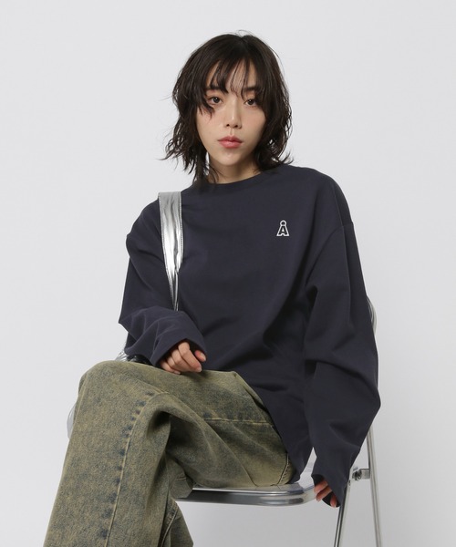 セール】【UNISEX】ALAND／ワッペンロゴ長袖Tシャツ（Tシャツ