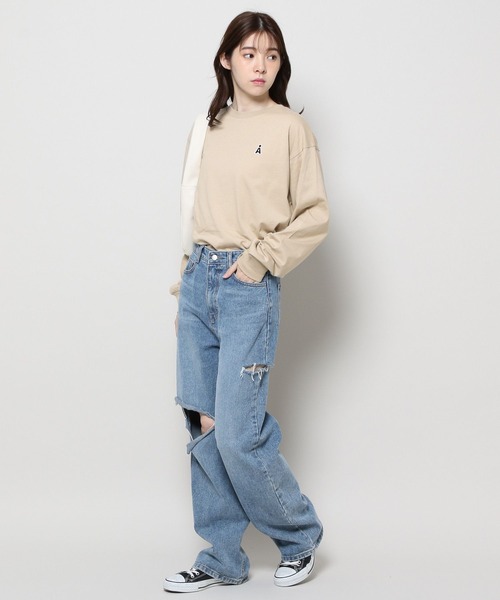 ALAND(エーランド)の「【UNISEX】ALAND/ワッペンロゴ長袖Tシャツ(Tシャツ/カットソー・レディース・ベージュ/ブラック/ホワイト/ブルー/ネイビー・LARGE/MEDIUM/X-LARGE/SMALL)」の19枚目の写真