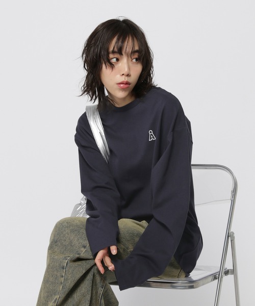 セール】【UNISEX】ALAND／ワッペンロゴ長袖Tシャツ（Tシャツ