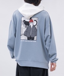 Red Cap Girl | 【a-r】〔Red Cap Girl/レッドキャップガール〕ダンボールニット バックプリント 配色パーカー(パーカー)