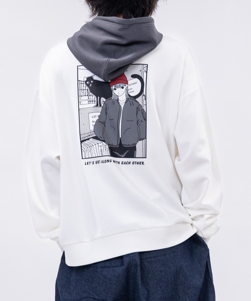 the red thread パーカー THEREDTHREAD / ザレッドスレッド】S sheer hoodie sparkles